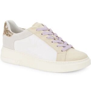 VERONICA BEARD Geri Colorblock Leather & Suede Sneakers brand new in box